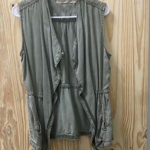 Max Jeans Khaki Sleeveless Blouse